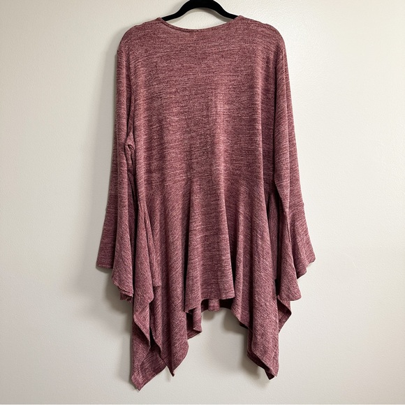 JMS Just My Size Bell Sleeve Lightweight Deep V-Neck Top Size 5X - Picture 5 of 10